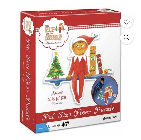 Elf on the Shelf Pal Size Floor Puzzle for an easy elf  on the shelf night - Picture 1 of 4